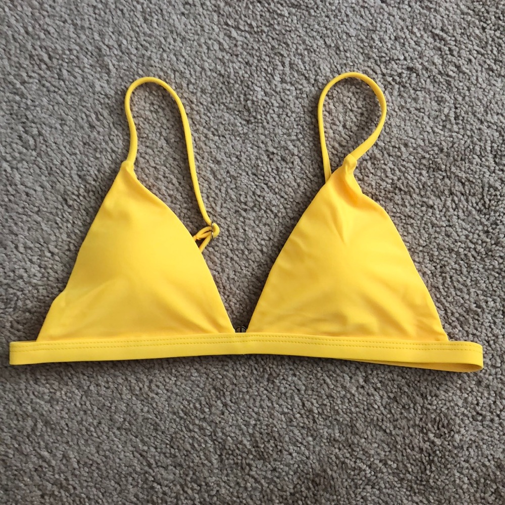 Bright yellow bikini top